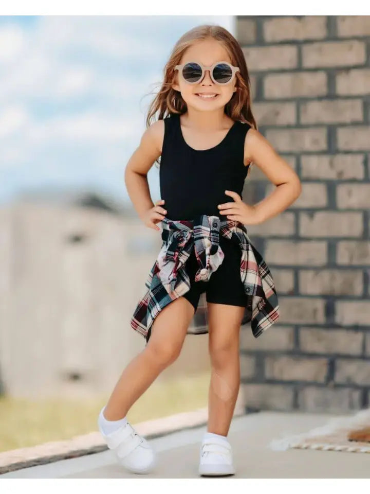 Gigi Bikeshort Romper - Black