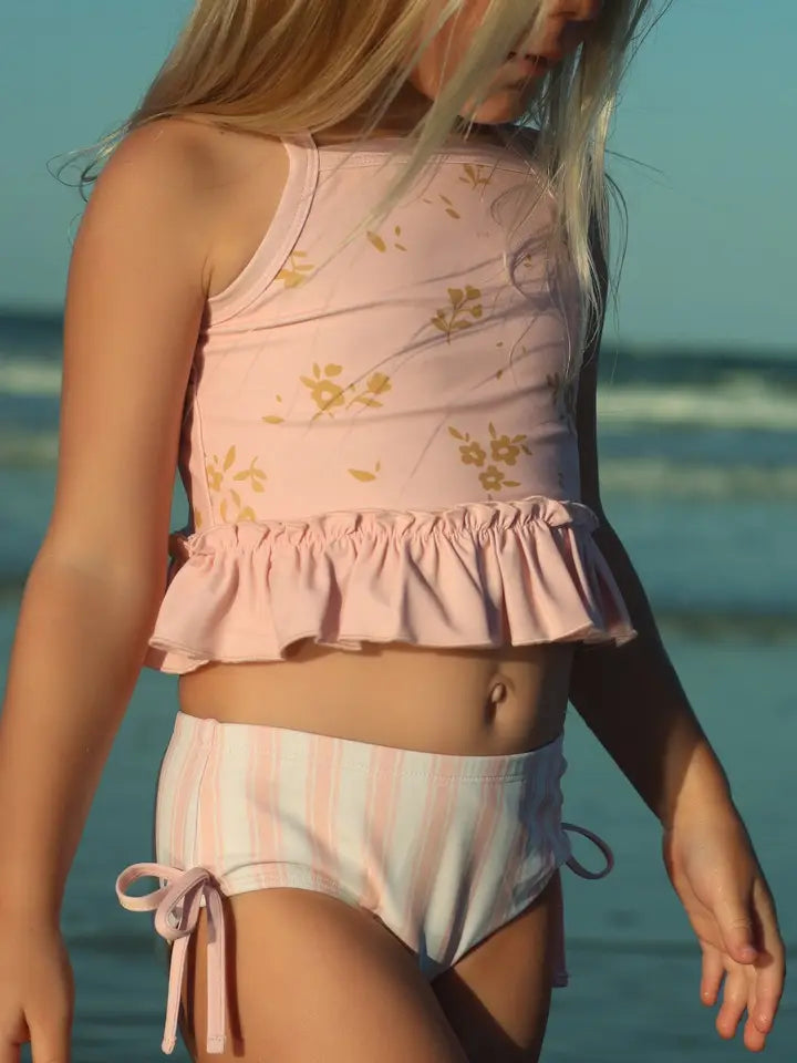 Tankini Set (Pink Gold Floral)