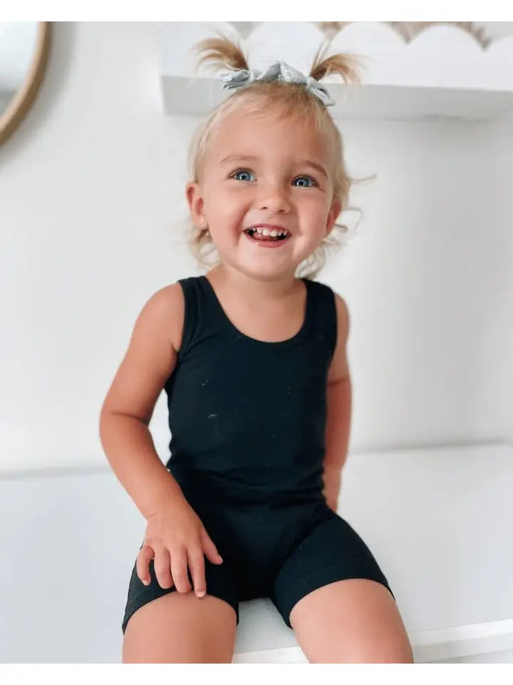 Gigi Bikeshort Romper - Black